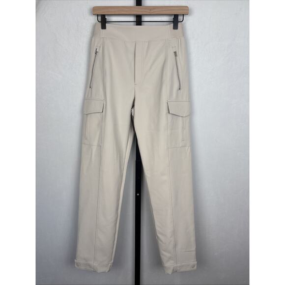 Athleta Endless High Rise Cargo Pants Women's 4 Bone Pockets Casual Athleisure - Picture 2 of 12